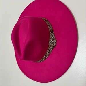 Diva Fuchsia Wide-Brim Hat